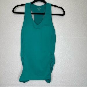 𝅺athleta Racerback Ruched Athletic Tank with Built in Bra Teal 34C